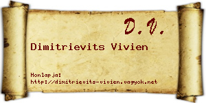 Dimitrievits Vivien névjegykártya